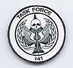 1:6 scale Task Force 141 Patch: Black & White | ONE SIXTH SCALE KING!