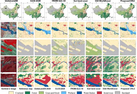 Comparison between the national scale maps obtained by the proposed ...