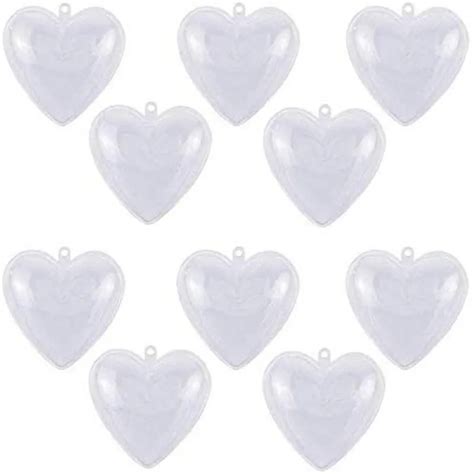 Heart Shaped Clear Plastic Key Tags Ornaments For Christmas Tree, Birthdays, And Weddings ...