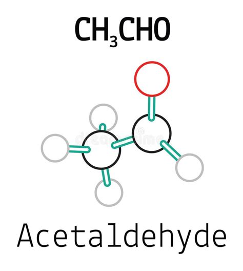 CH3CHO Acetaldehyde Molecule Stock Vector - Illustration of ...