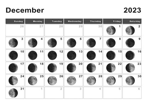 Premium Photo | December 2023 Lunar calendar, Moon cycles, Moon Phases