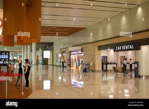 Arrivals hall at the new terminal, Bahrain International Airport, Muharraq, Kingdom of Bahrain ...