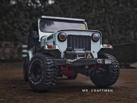 Hand-built Mahindra Major jeep miniature model: Check it out