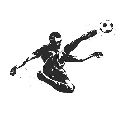 Premium Vector | Soccer player silhouette illustration