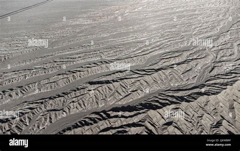 An aerial view of sand dunes with wave pattern Stock Photo - Alamy