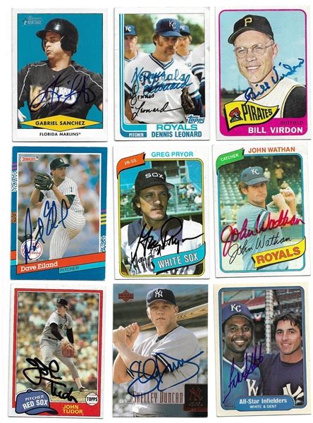 Lot Detail - Lot of 250 Signed Baseball Cards