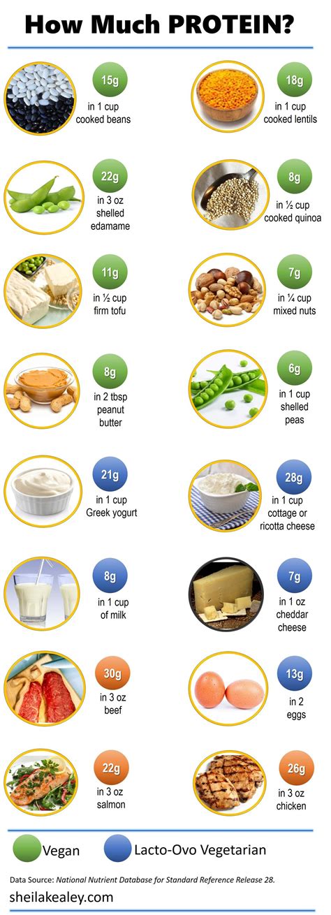 Protein needs vary. These charts show food sources of protein ...