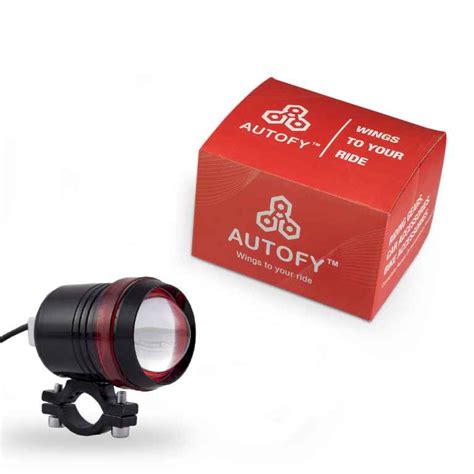 Autofy U3 Fog Light for Bike / LED Light / LED Light for Bikes - Black & Red