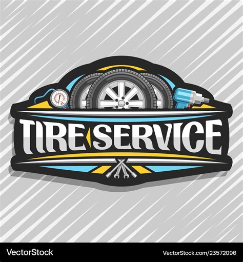 Logo for tire service Royalty Free Vector Image