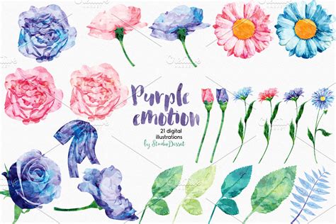 Purple Emotion | Custom-Designed Illustrations ~ Creative Market