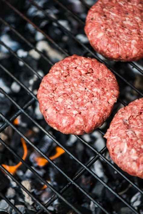 ground beef burger patties on grill uncooked | How to cook burgers, Gourmet beef, Beef burgers ...