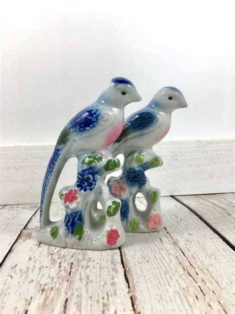 Blue and white birds, porcelain birds, ceramic,bird figurines,bird ...