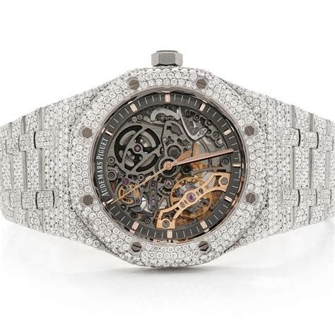 Audemars Piguet Royal Oak Skeleton Iced Out : Audemars Piguet Royal Oak 14.80 CTW Skeleton ...