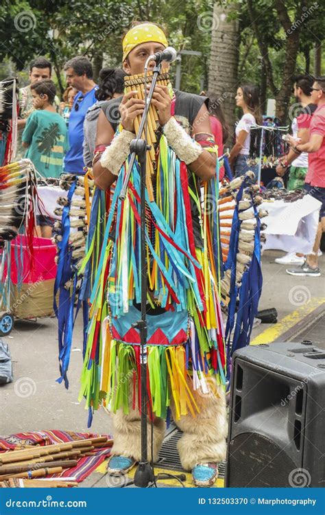 Peruvian Band Playing and Singing at the Paulista Avenue Editorial Image - Image of brazilian ...