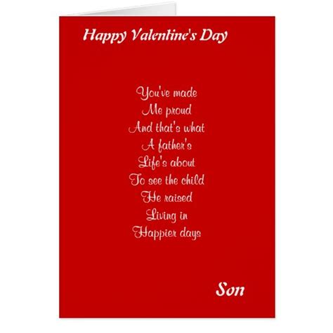 Father to Son valentine's day Greeting Card | Zazzle