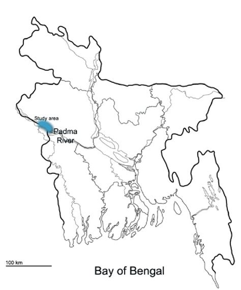 Map of Bangladesh showing the study area of the Padma River | Download Scientific Diagram