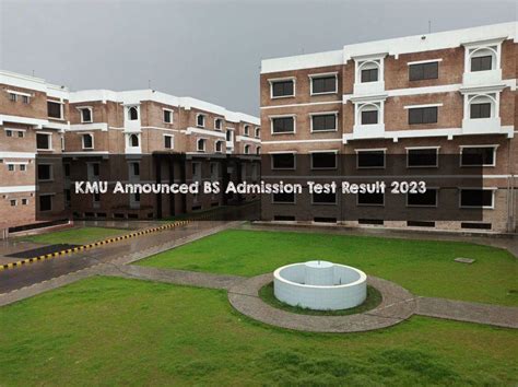 KMU Announced BS Admission Test Result 2023