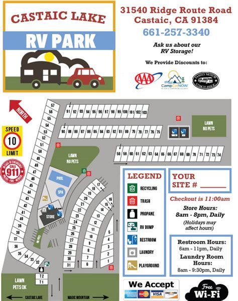 Facilities Map - Castaic Lake RV Park