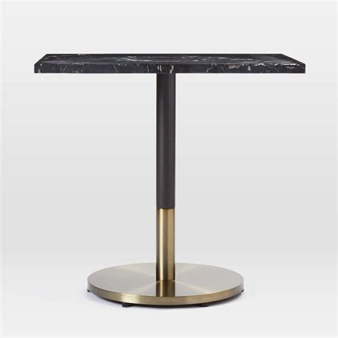 Black Marble Rectangular Bistro Table | Bistro table, Dining table ...