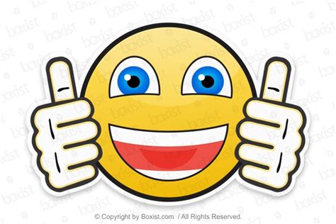 Smiley Face Showing Two Thumbs Up - Boxist.com / Stock Photography