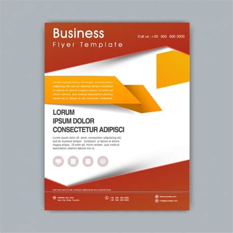 Premium Vector | Business leaflet template with geometric forms