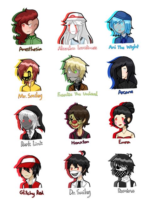 Creepypasta: Characters 4 by BeamB2 on DeviantArt