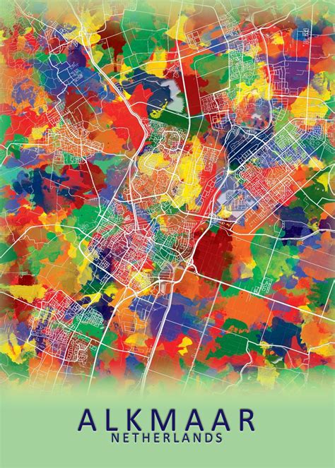 'Alkmaar Netherlands Map' Poster by City Map Art Prints | Displate