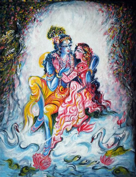 Radha Krishna - Love Shringar Painting by Harsh Malik | Saatchi Art