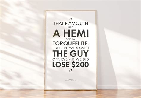 TWO-LANE BLACKTOP Movie Poster Quote 'that Plymouth Had A - Etsy Australia