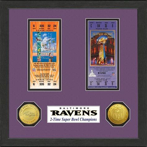 Baltimore Ravens SB Championship Ticket Collection (HM) in 2021 | Baltimore ravens, Super bowl ...