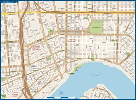 New Orleans Metro Map | Digital Vector | Creative Force