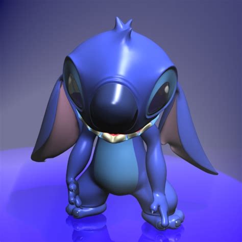 Stitch RIGGED 3D Model - FlatPyramid