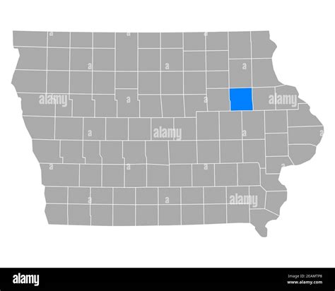 Map of Buchanan in Iowa Stock Photo - Alamy