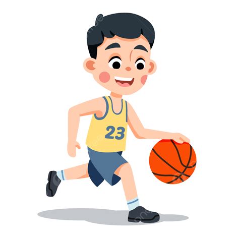 Kids Playing Basketball Clipart Transparent Background, Kid Boy Playing ...