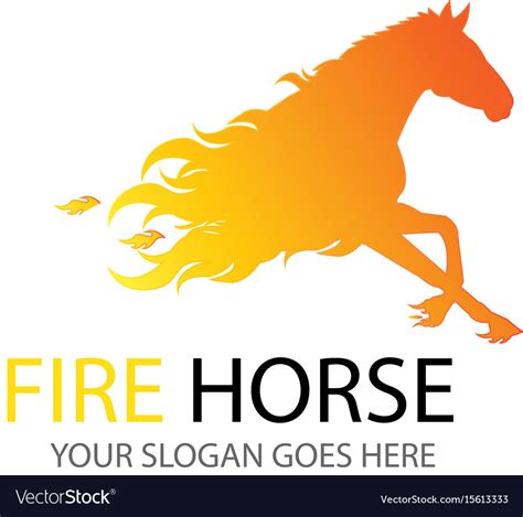 Fire horse logo Royalty Free Vector Image - VectorStock