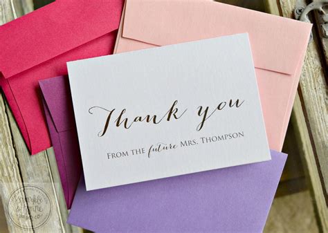 Bridal Shower Thank You Cards Future Mrs. by SparkleandTwineCo