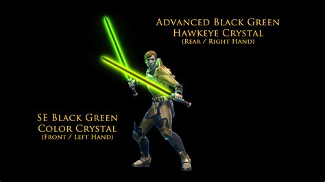 star wars the old republic - What are the stats of the Razer green/black color crystal? - Arqade
