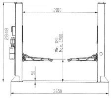 Lifts: PA-6150 2 Post Lift 5.0T