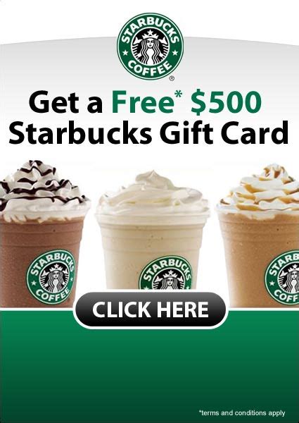 Free Starbucks Gift Card Deals Online - Free Samples By Mail No Surveys No Catch