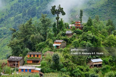 Houses And Temple In Ghara Village In The Journey From Tatopani To Ghorepani Annapurna Circuit ...