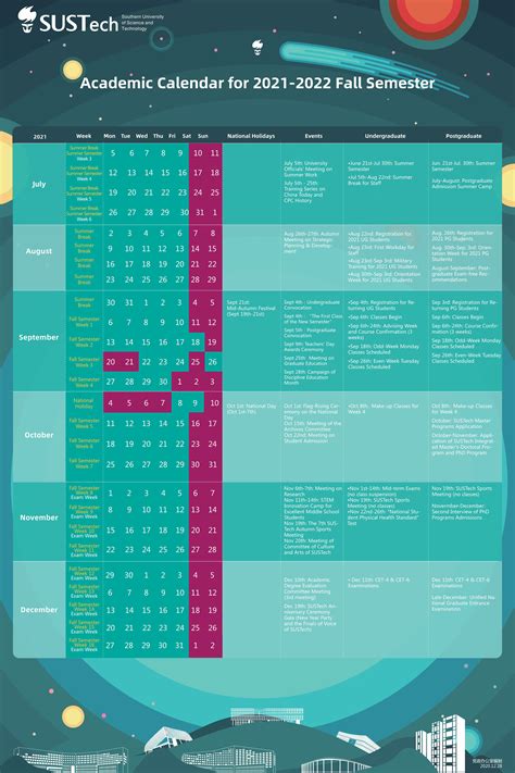 Academic Calendar - SUSTech