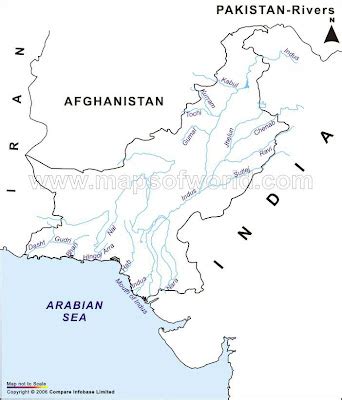 FLOODS IN PAKISTAN: Rivers(Map) of Pakistan.