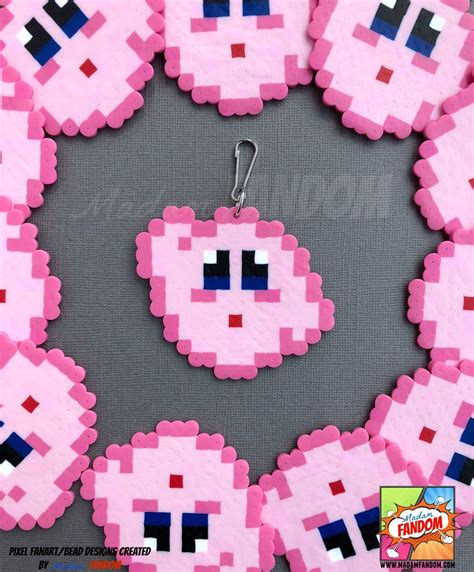 Kirby Party Favors Zipper Pulls, Keychains, Charms Handmade Party Favors Pink Birthday Party ...