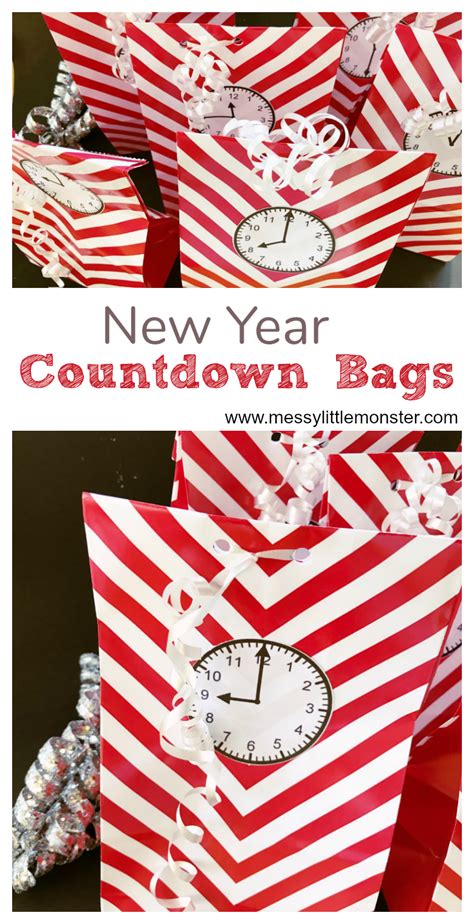 New Years Eve Countdown for Kids - Countdown Bags - Messy Little Monster