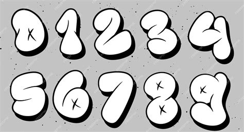 Cool Graffiti Fonts Numbers