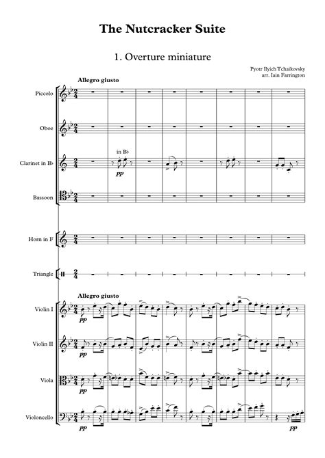 Tchaikovsky - The Nutcracker Suite (full score): PDF download