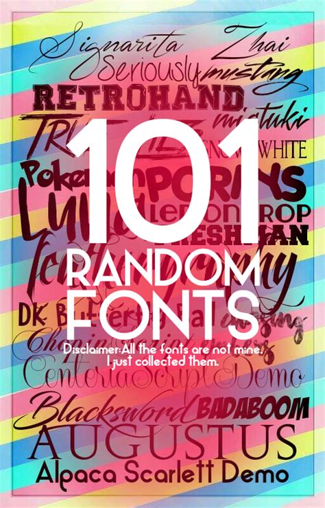 101 Fonts by bella-heysel on DeviantArt