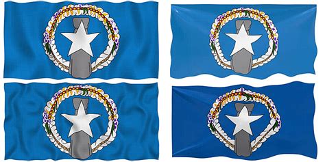 Northern Mariana Islands Flag, Northern Mariana Islands Flag With Pole ...