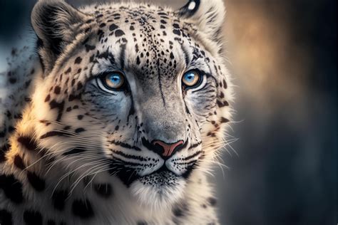 close up of a snow leopard with blue eyes. . 23045494 Stock Photo at ...