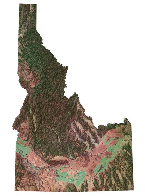 Idaho State Map - Places and Landmarks - GIS Geography